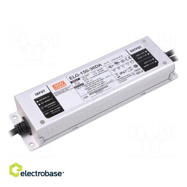 Power supply: switched-mode | Communication: DALI | LED | 150W | 36VDC