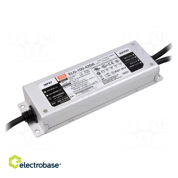 Power supply: switched-mode | Communication: DALI | LED | 100W | 42VDC