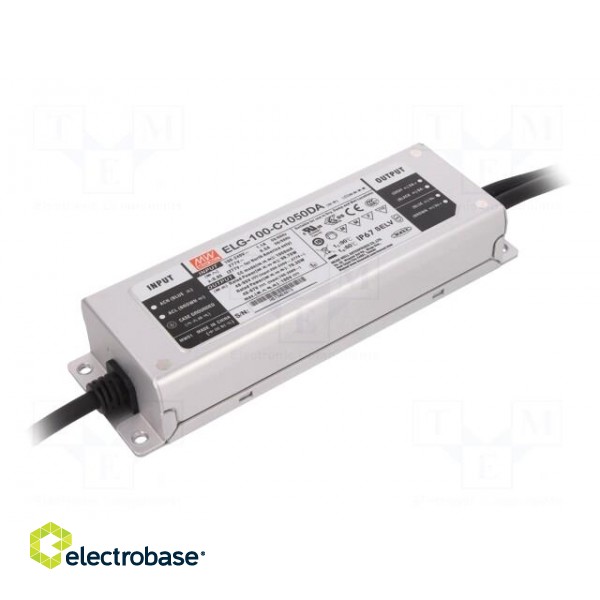 Power supply: switched-mode | Communication: DALI | LED | 100W | 1.05A
