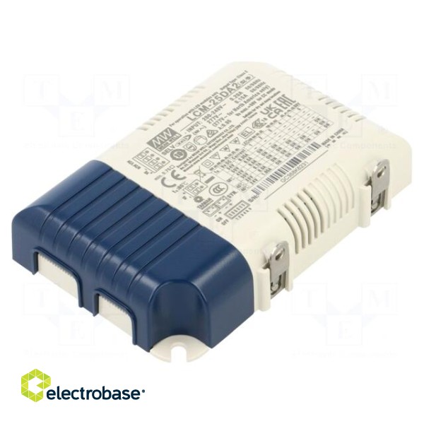 Power supply: switched-mode | LED | 25W | 6÷54VDC | 350÷1050mA | IP20
