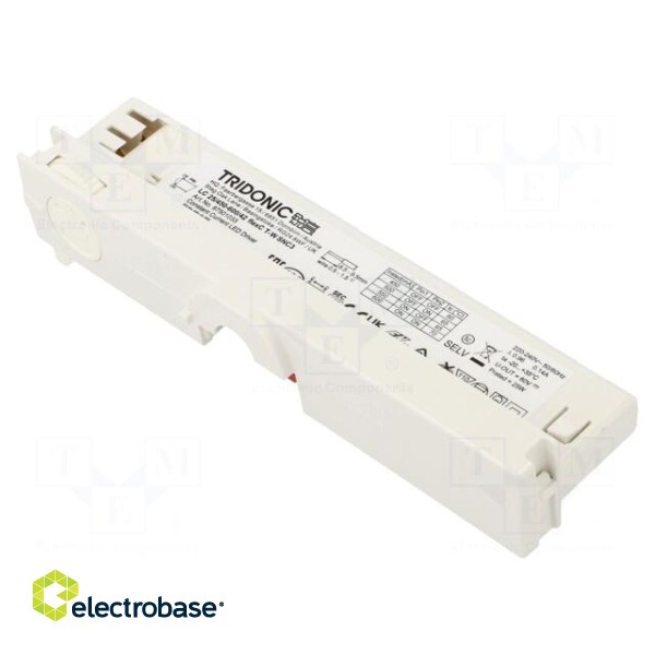 Power supply: switched-mode | IN-TRACK | 25W | 24÷42VDC | 450÷600mA image 1