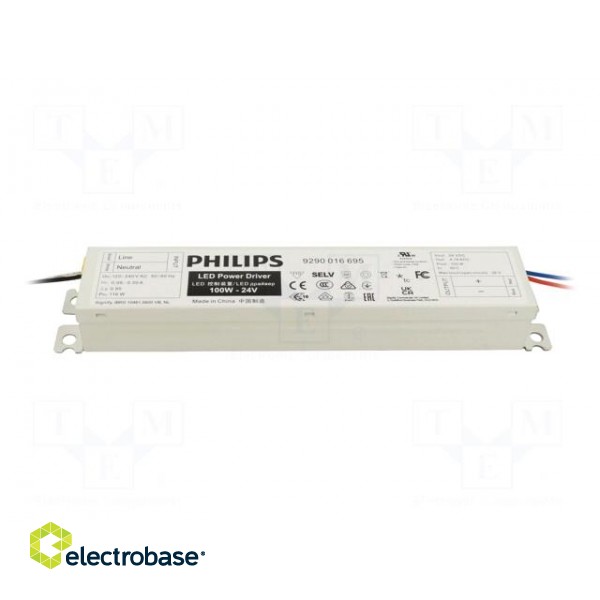 Power supply: switched-mode | LED | 100W | 24VDC | 100mA÷4.16A | IP20
