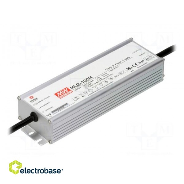 Power supply: switched-mode | LED | 100W | 36VDC | 2.65A | 90÷305VAC
