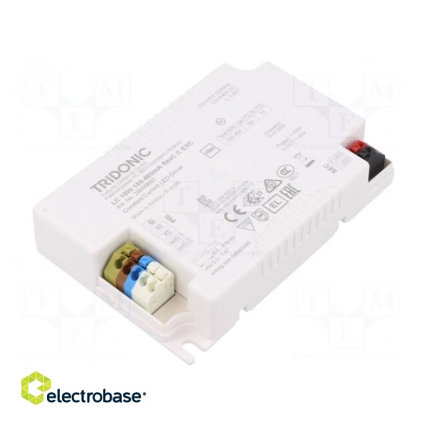 Power supply: switched-mode | LED | 10W | 15÷40VDC | 150÷400mA | IP20 image 1