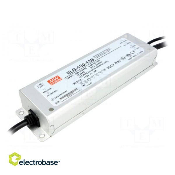 Power supply: switched-mode | LED | 150W | 24VDC | 6.25A | 180÷295VAC