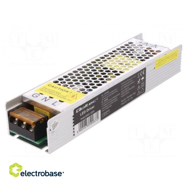 Power supply: switched-mode | LED | 120W | 12VDC | 10A | IP20 | OUT: 1 image 1