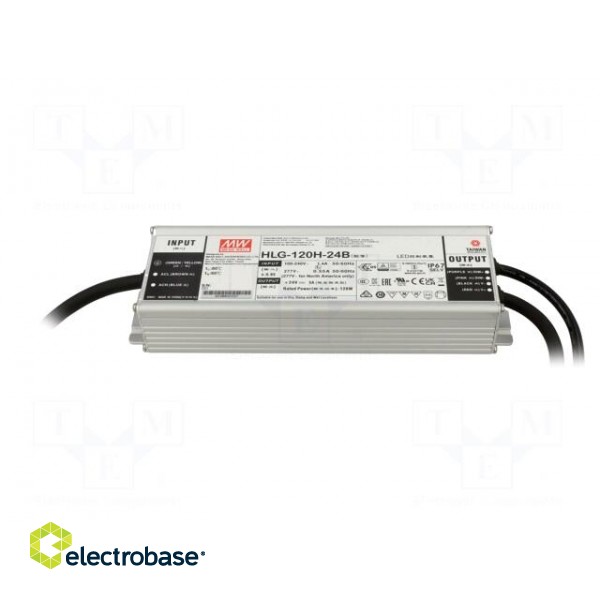 Power supply: switched-mode | LED | 120W | 24VDC | 5A | 90÷305VAC | IP67