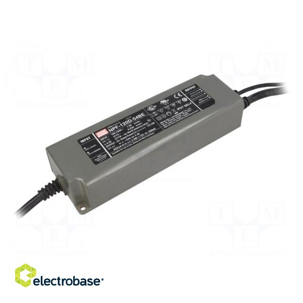 Power supply: switched-mode | LED | 124.2W | 32.4÷54VDC | 2.3A | IP67