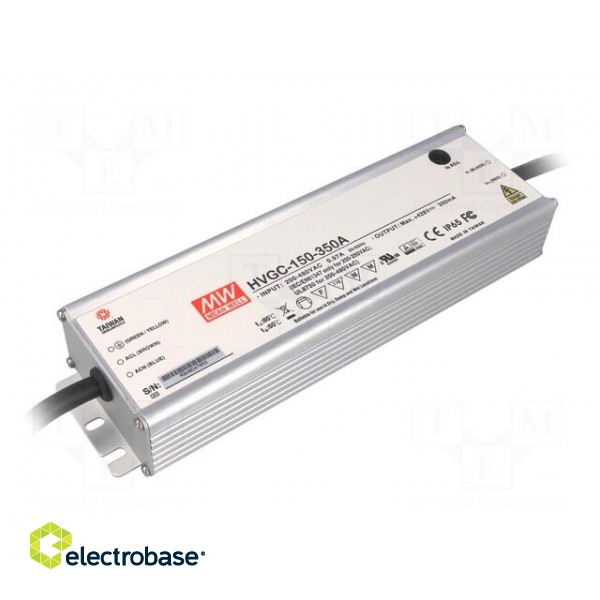 Power supply: switched-mode | LED | 149.8W | 42÷428VDC | 210÷350mA