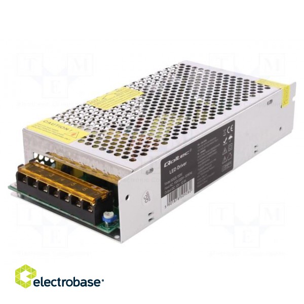 Power supply: switched-mode | LED | 150W | 12VDC | 10.8÷13.2VDC | 12.5A