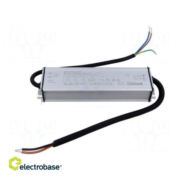 Power supply: switched-mode | LED | 150W | 12VDC | 198÷264VAC | IP67