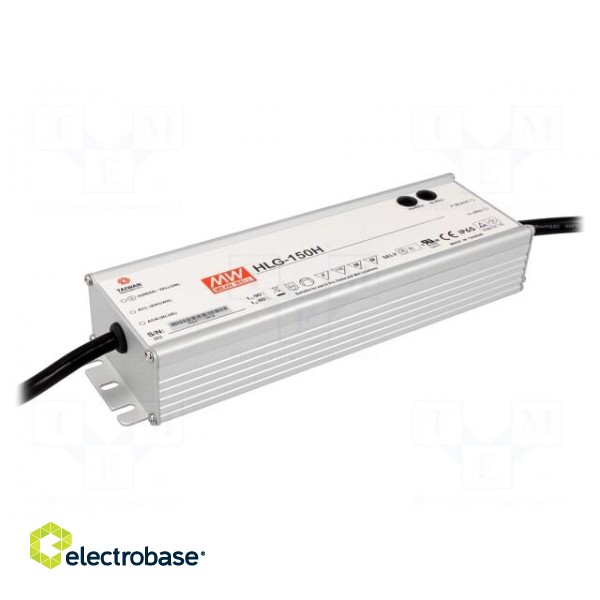 Power supply: switched-mode | LED | 150W | 24VDC | 3.8÷6.3A | 90÷305VAC