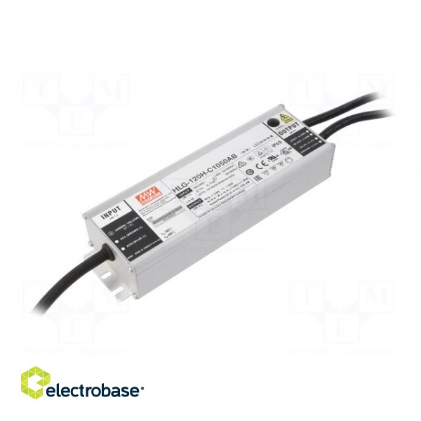 Power supply: switched-mode | LED | 155.4W | 74÷148VDC | 525÷1050mA
