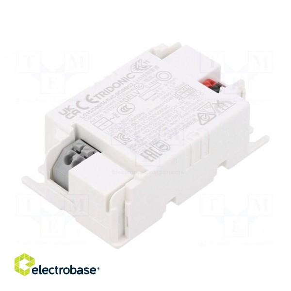 Power supply: switched-mode | LED | 15W | 28÷50VDC | 300mA | 198÷264VAC paveikslėlis 1