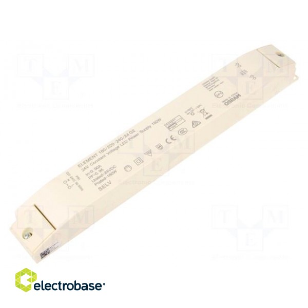 Power supply: switched-mode | LED | 180W | 24VDC | 7.5A | 198÷264VAC