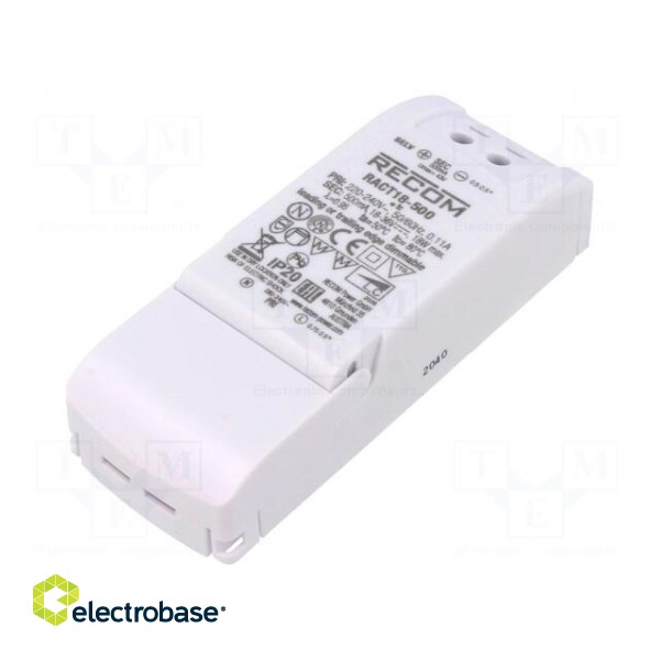 Power supply: switched-mode | LED | 18W | 18÷36VDC | 500mA | 198÷264VAC