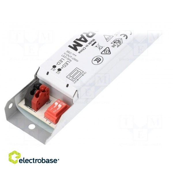 Power supply: switched-mode | LED | 18W | 25÷54VDC | 200÷350mA | IP20 фото 3