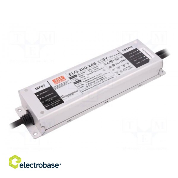 Power supply: switched-mode | LED | 201.6W | 24VDC | 8.4A | 100÷305VAC