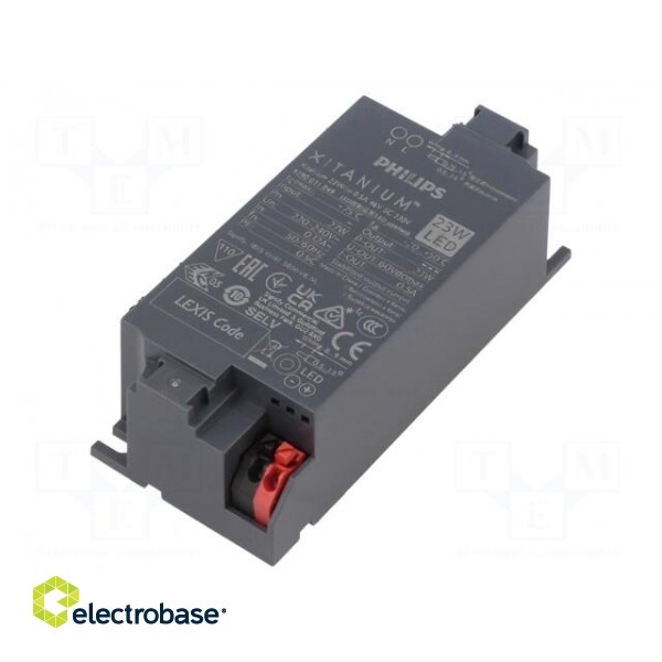 Power supply: switched-mode | LED | 23W | 31÷46VDC | 500mA | 220÷240VAC image 1