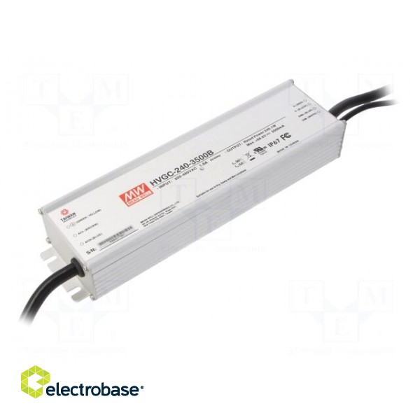 Power supply: switched-mode | LED | 240.1W | 34.3÷68.6VDC | 3500mA