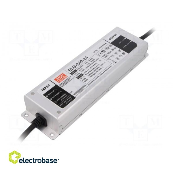 Power supply: switched-mode | LED | 240W | 24VDC | 10A | 100÷305VAC