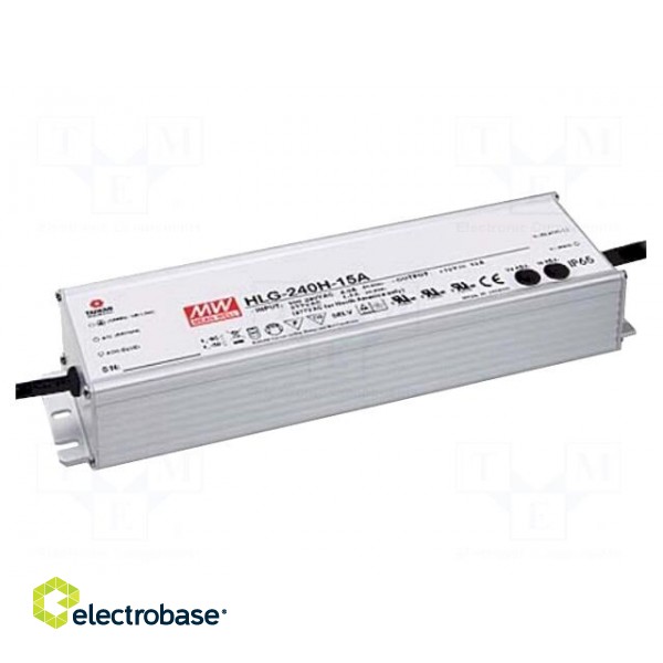 Power supply: switched-mode | LED | 240W | 24VDC | 22.4÷25.6VDC | 5÷10A