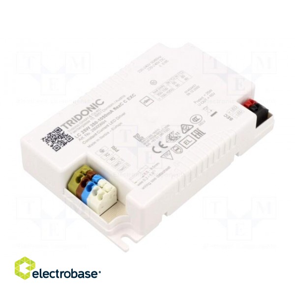 Power supply: switched-mode | LED | 25W | 20÷50VDC | 350÷1050mA | IP20 image 1