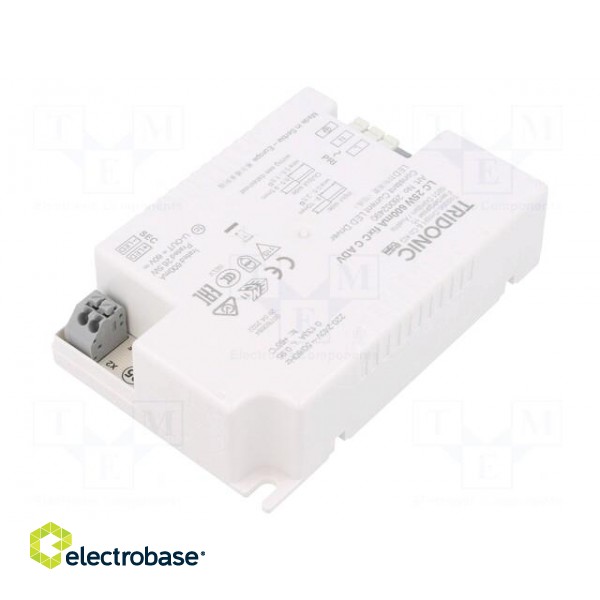 Power supply: switched-mode | LED | 25W | 21.4÷44VDC | 600mA | IP20 image 2