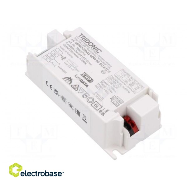 Power supply: switched-mode | LED | 28W | 7.5÷42VDC | 300÷700mA | IP20 image 1