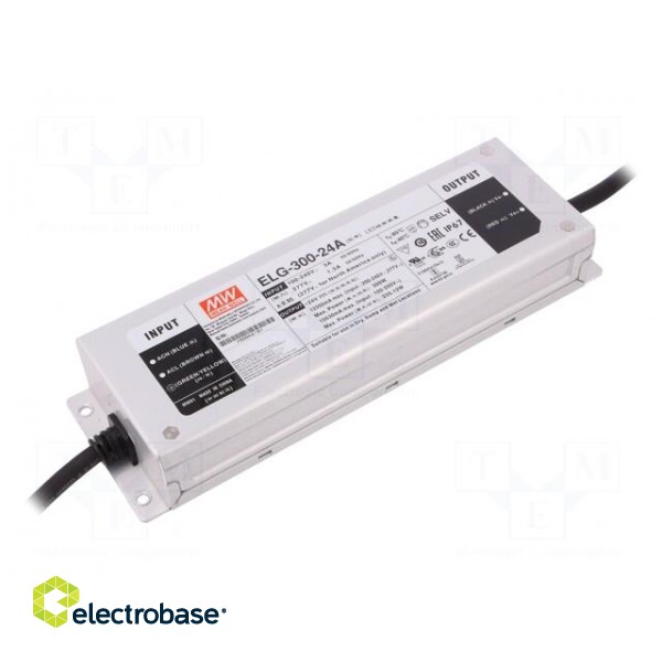 Power supply: switched-mode | LED | 300W | 24VDC | 22.4÷25.6VDC | IP67