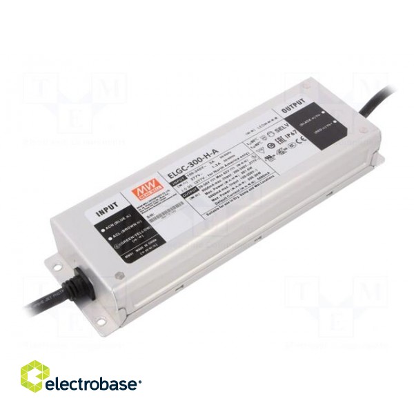 Power supply: switched-mode | LED | 300W | 29÷58VDC | 2600÷8000mA