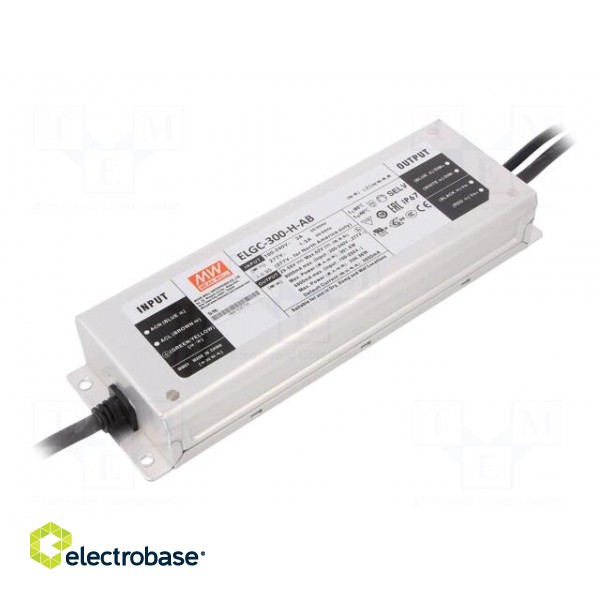 Power supply: switched-mode | LED | 300W | 29÷58VDC | 2600÷8000mA