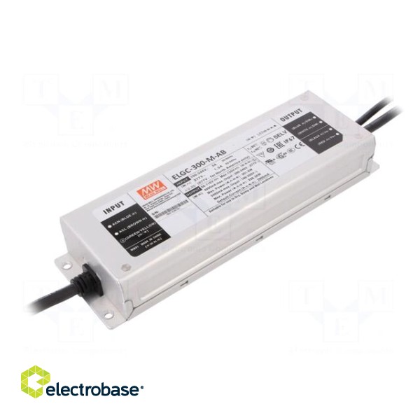 Power supply: switched-mode | LED | 300W | 58÷116VDC | 1300÷4000mA