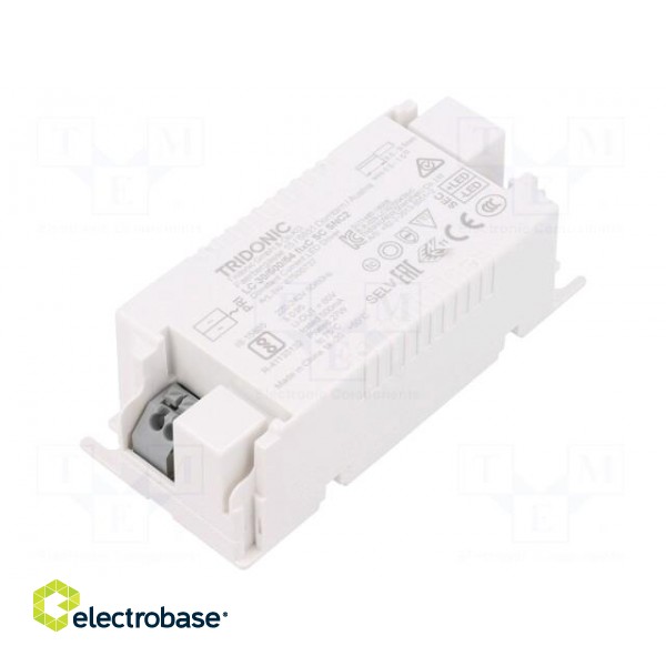 Power supply: switched-mode | LED | 30W | 27÷54VDC | 500mA | 198÷264VAC image 1