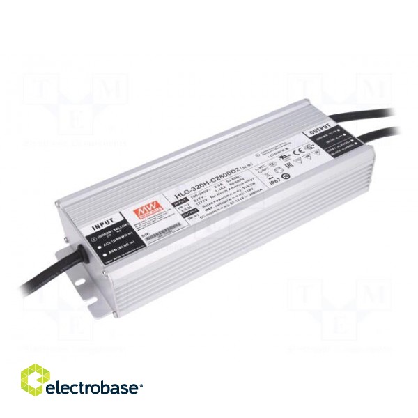 Power supply: switched-mode | LED | 318.5W | 46÷91VDC | 2.8A | IP67