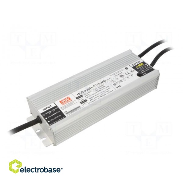Power supply: switched-mode | LED | 319.2W | 76÷152VDC | 1050÷2100mA