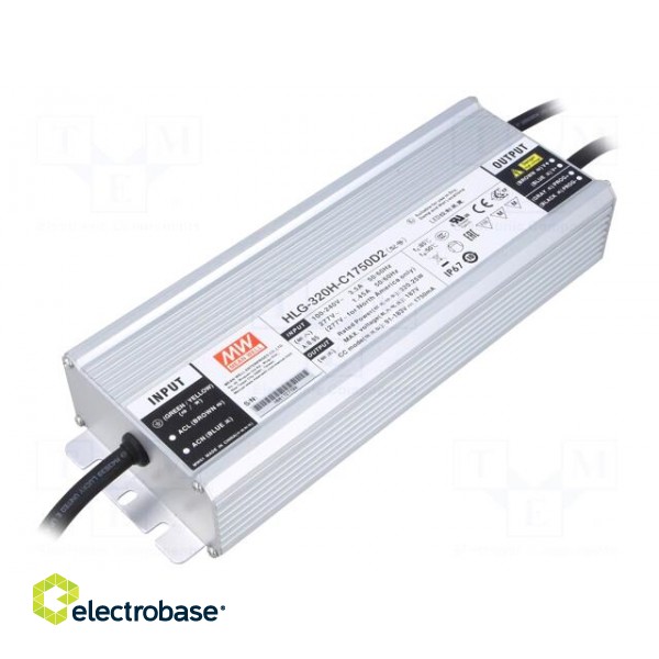 Power supply: switched-mode | LED | 319.2W | 76÷152VDC | 1.75A | IP67