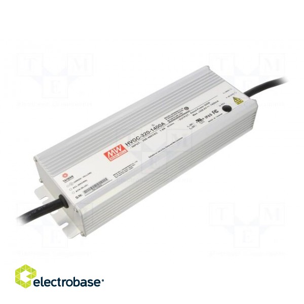 Power supply: switched-mode | LED | 320W | 114.3÷228.6VDC | IP65 | 2kg