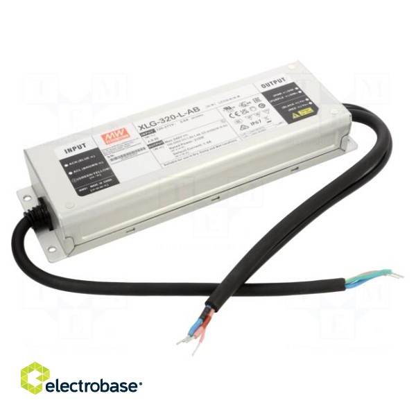 Power supply: switched-mode | LED | 320W | 150÷300VDC | 500÷1400mA