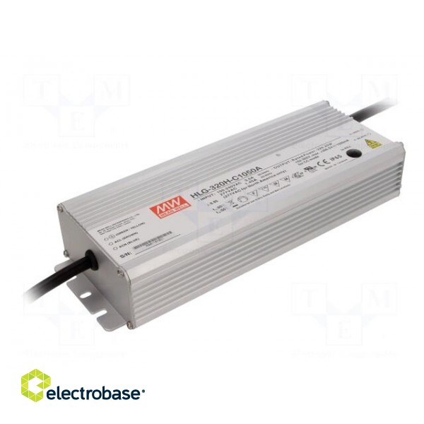 Power supply: switched-mode | LED | 320W | 152÷305VDC | 525÷1050mA