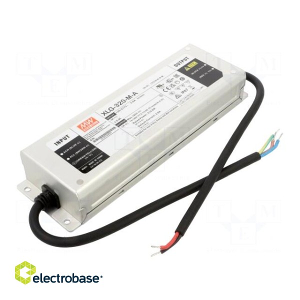 Power supply: switched-mode | LED | 320W | 74÷148VDC | 1050÷2800mA