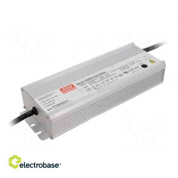 Power supply: switched-mode | LED | 320W | 76÷152VDC | 1050÷2100mA