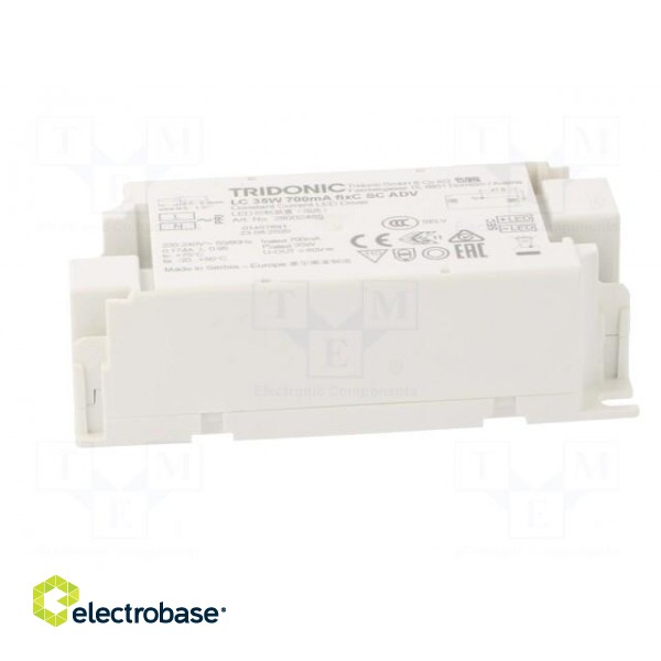 Power supply: switched-mode | LED | 35W | 25÷50VDC | 700mA | 198÷264VAC фото 3