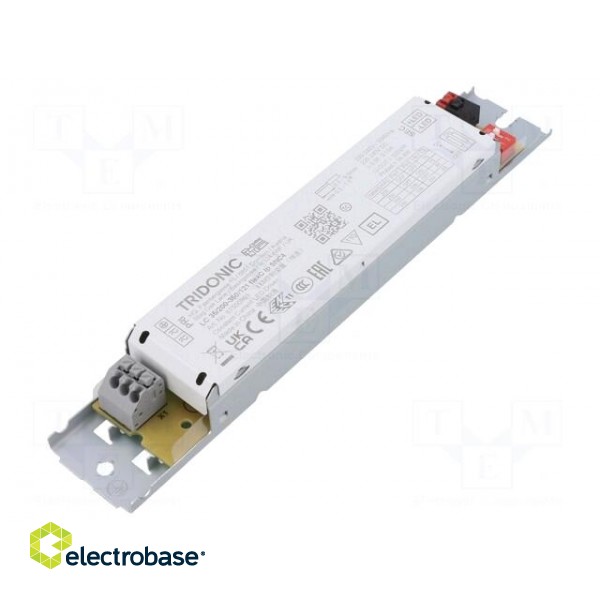 Power supply: switched-mode | LED | 35W | 52÷121VDC | 200÷350mA | IP20 paveikslėlis 1