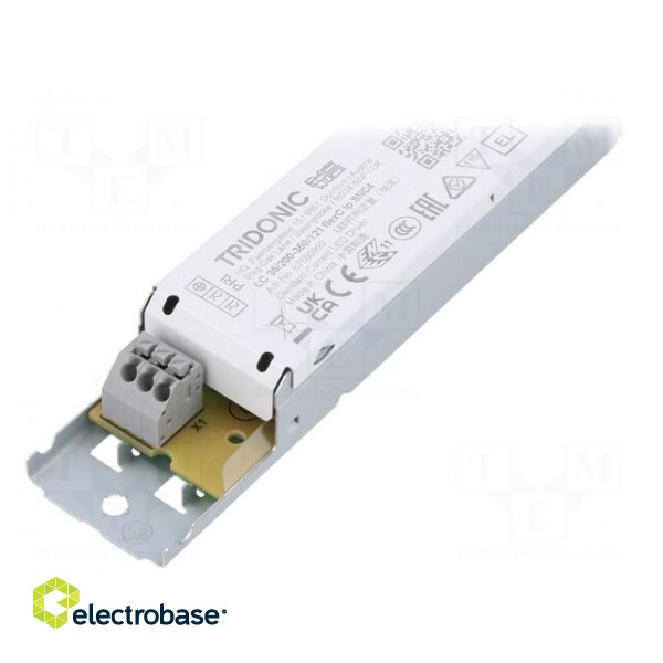 Power supply: switched-mode | LED | 35W | 52÷121VDC | 200÷350mA | IP20 paveikslėlis 2