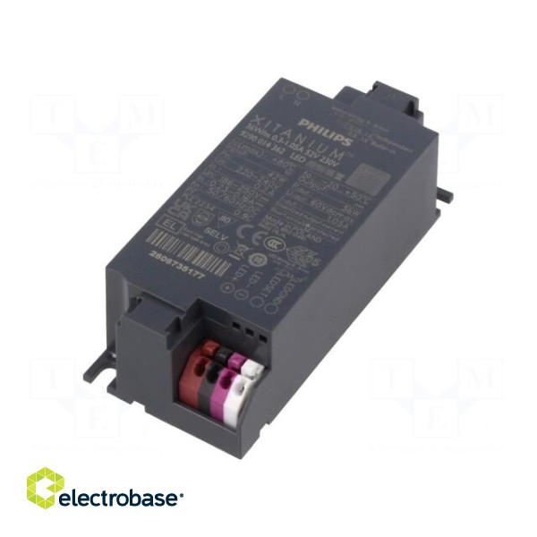 Power supply: switched-mode | LED | 36W | 24÷52VDC | 300÷1050mA | IP20 image 1