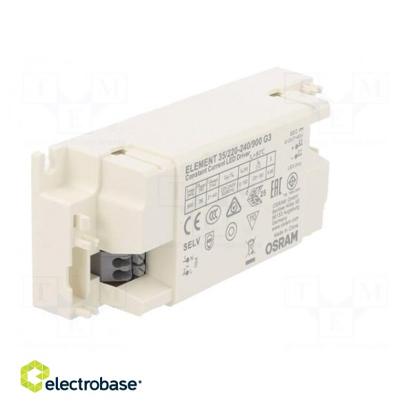 Power supply: switched-mode | LED | 36W | 60VDC | 900mA | 198÷264VAC фото 2