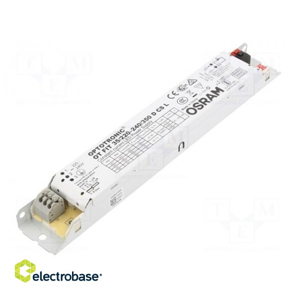 Power supply: switched-mode | LED | 40.3W | 40÷160VDC | 200÷350mA фото 1