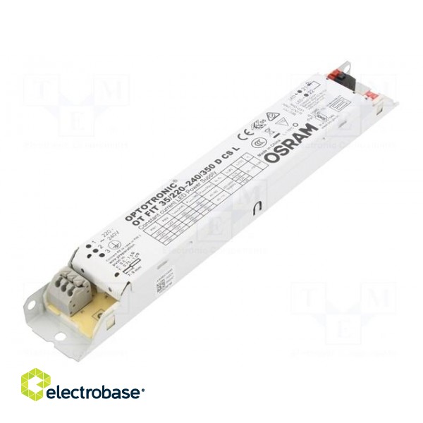 Power supply: switched-mode | LED | 40.3W | 40÷160VDC | 200÷350mA paveikslėlis 1