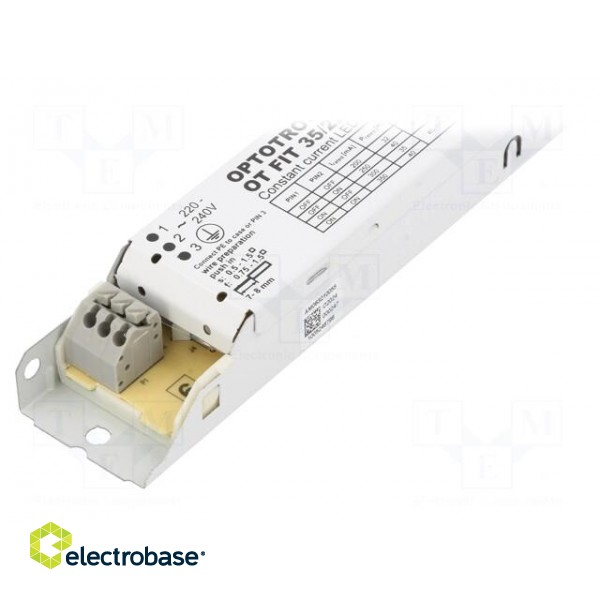 Power supply: switched-mode | LED | 40.3W | 40÷160VDC | 200÷350mA paveikslėlis 3